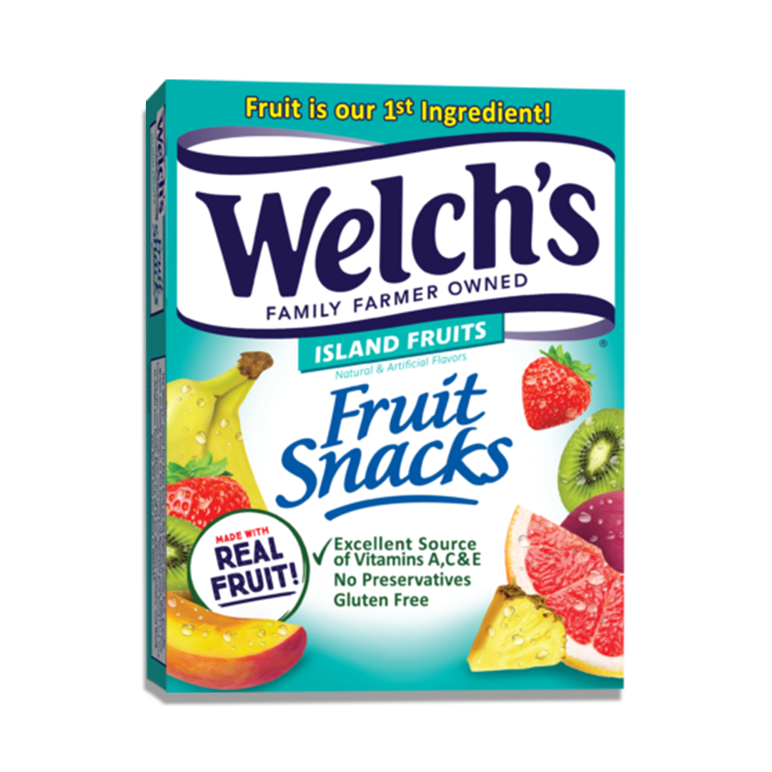 Welch's Fruit Snacks Island Fruits, 10 Count 0.9 oz Pouches
