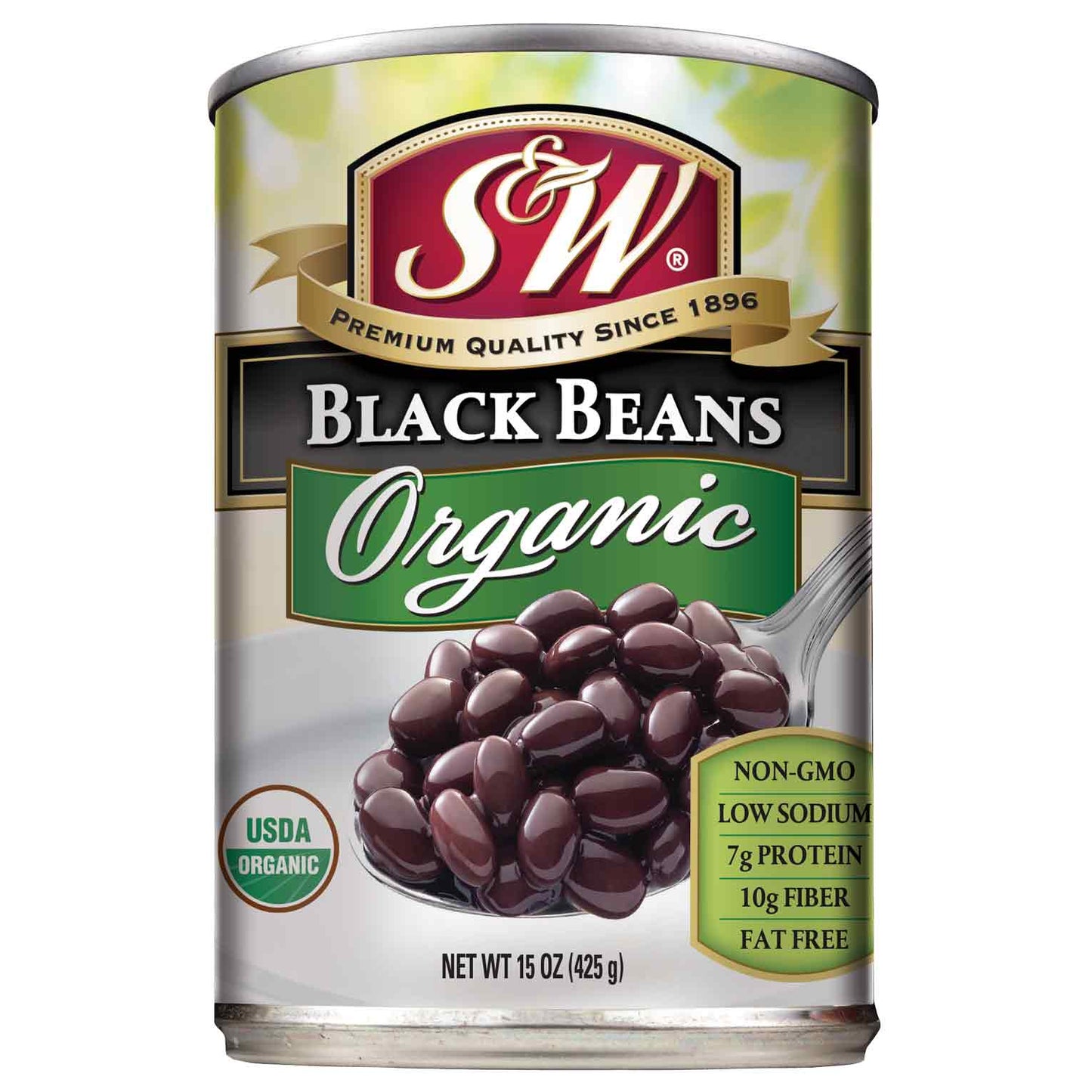 S&W Organic Black Beans (15 oz. Can)